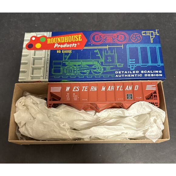 Roundhouse Products HO Gauge 3-Bay Hopper Kit #1486 Western Maryland Unassembled - Picture 2 of 3